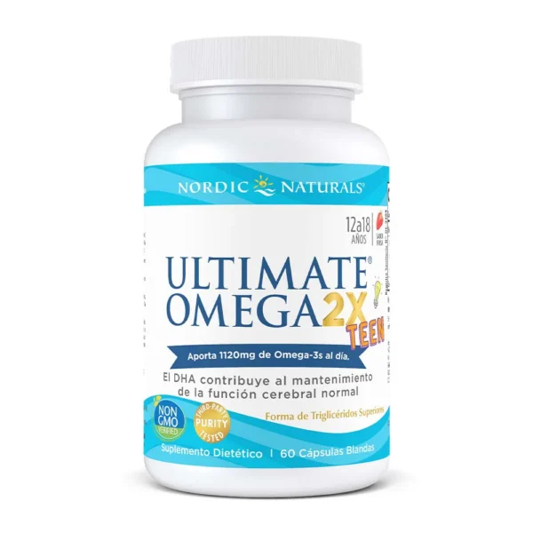 ULTIMATE OMEGA 2X TEEN 60 CAPS - NORDIC NATURALS