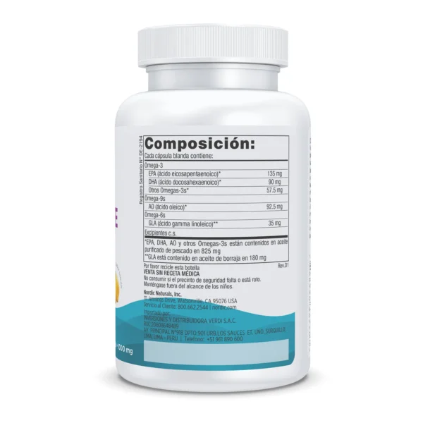COMPLETE OMEGA 1000 MG X 60 CAPS - NORDIC NATURALS - Imagen 2