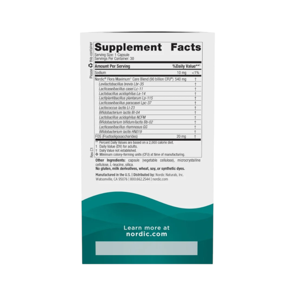 MAXIMUM CARE 90 BILLONES DE UFC x 30 CAPS - NORDIC NATURALS - Imagen 5