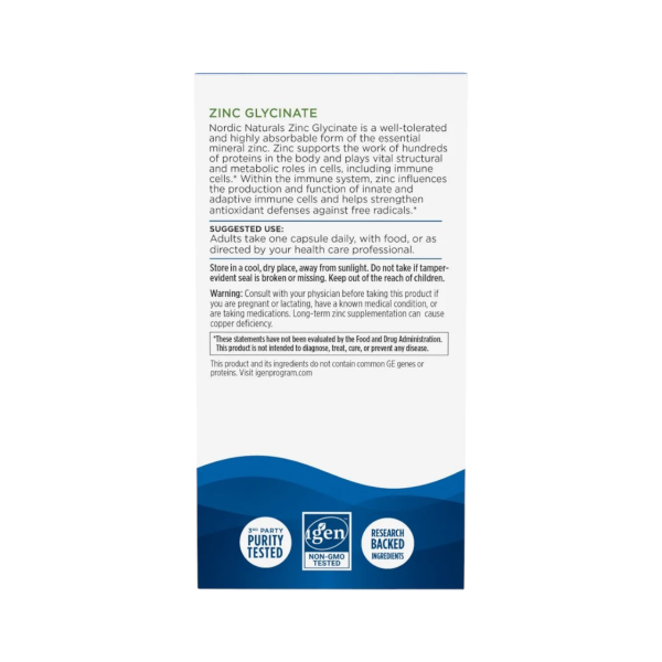 ZINC GLYCINATE 20 MG X 60 CAPS - NORDIC NATURALS - Imagen 3