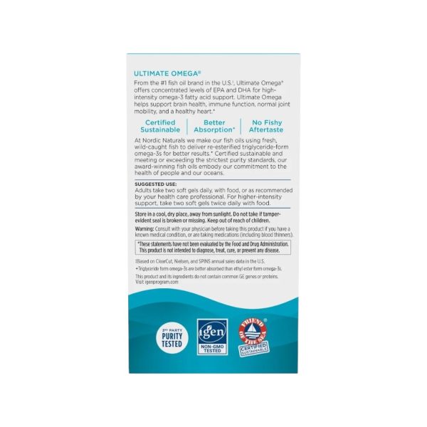 ULTIMATE OMEGA 1280MG X 60 CAPS - NORDIC NATURALS - Imagen 3