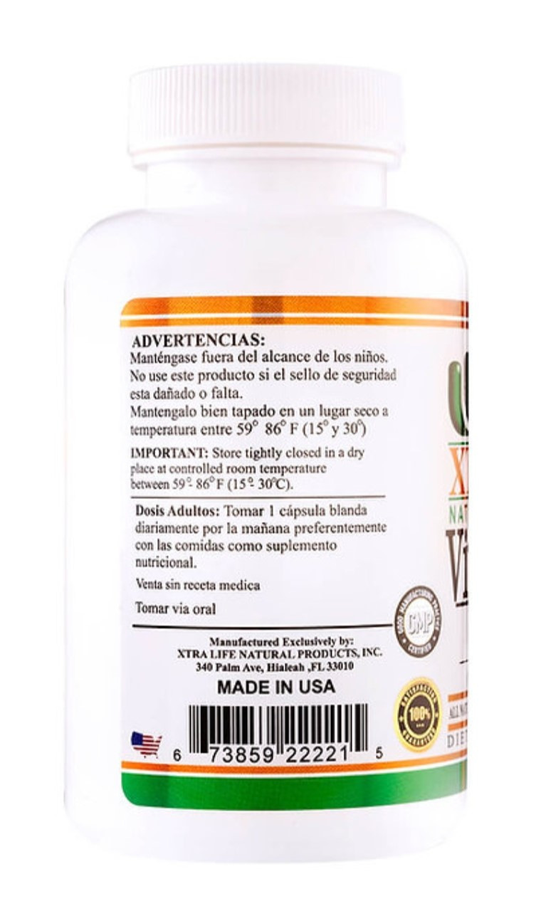 VITAMIN D3 2000 IU x 100 CAPS - XTRALIFE - Imagen 2