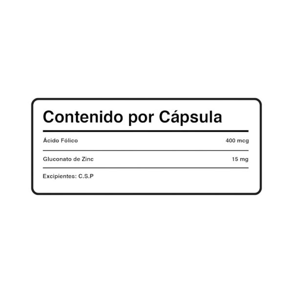 ÁCIDO FÓLICO y ZINC GLUCONATE x 60 CAPS - XTRALIFE - Imagen 5