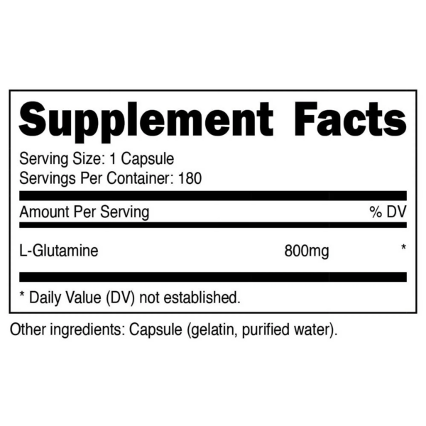 L-glutamina 800 Mg X 180 CAPS - NUTRICOST - Imagen 2
