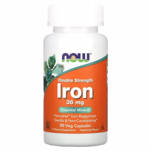 IRON ( Double Strength ) 36 MG x 90 CAPS - NOW