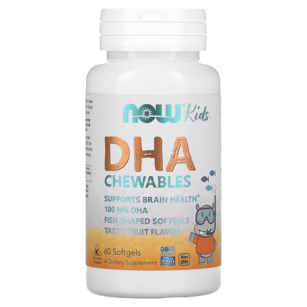 DHA FISH OIL (Chewables) x 60 CAPS - NOW KIDS
