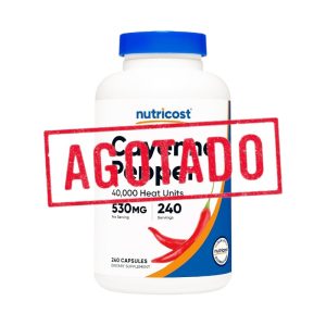CAYENNE PEPPER (40,000 HEAT UNITS) 530 MG x 240 CAPS- NUTRICOST