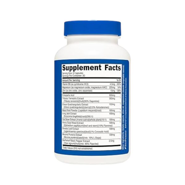 TESTOSTERONE COMPLEX 1,800 MG X 90 CAPS - NUTRICOST - Imagen 2