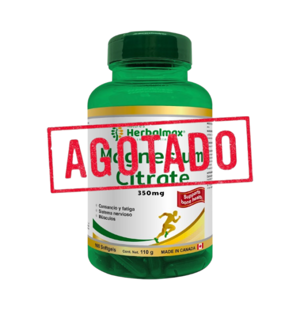 CITRATO MAGNESIO 350mg x 100 CAPS - HERBALMAX