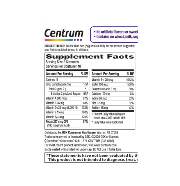 MultiGummies Women 50+ x 90 gomitas - CENTRUM - Imagen 3