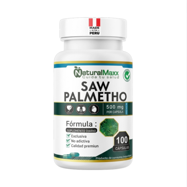SAW PALMETTO 500mg x 100 CAPS - NATURAL MAXX - Imagen 2