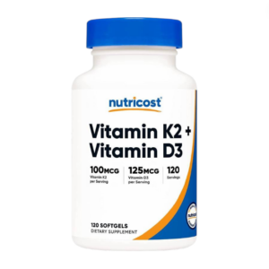 VITAMIN K2 (100 MCG) + Vitamina D3 (5000 IU) 120 CAPS - NUTRICOST