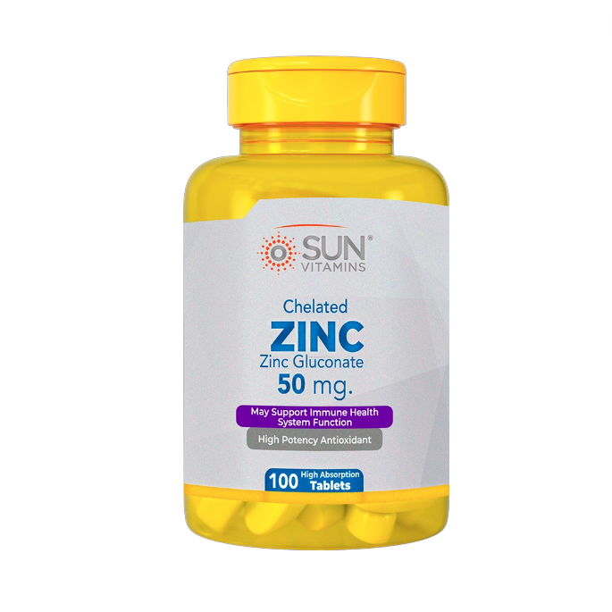 ZINC (Zinc Gluconate) 50 MG x 100 TABLETS - SUN VITAMINS - Imagen 3
