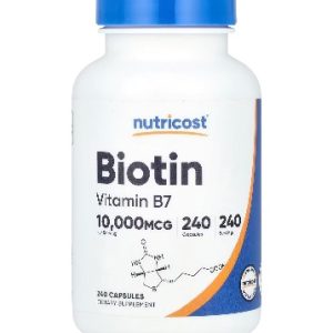 BIOTINA (vitamina B7) 10.000 MCG x 240 CAPS - NUTRICOST