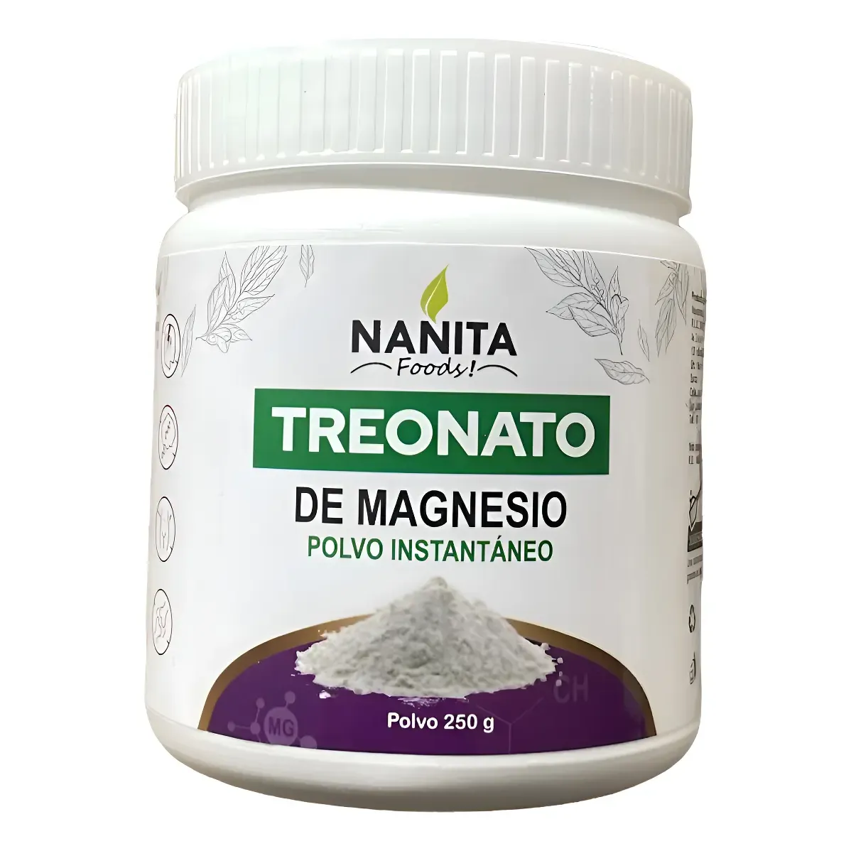 TREONATO DE MAGNESIO (polvo) 250gr - Nanita Foods