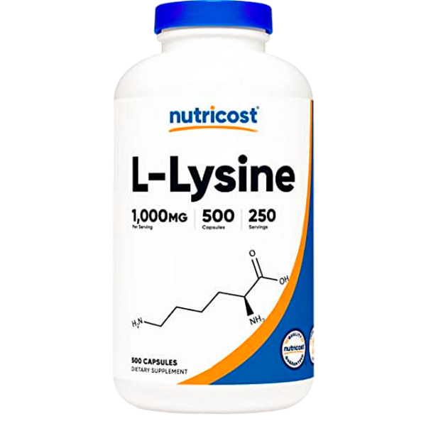 L-LYSINE 1000mg X 500 Capsules - NUTRICOST