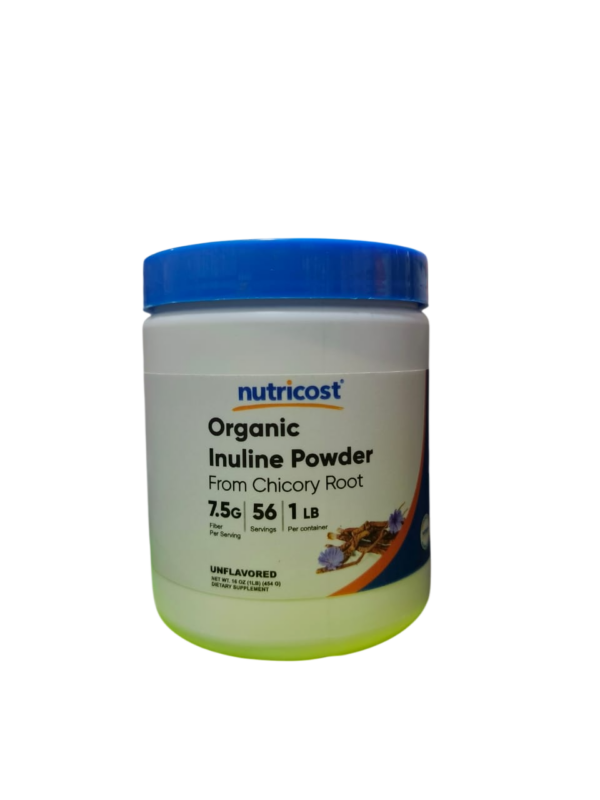 ORGANIC INULINE POWDER FROM CHICORY ROOT 7.5G/1LB - NUTRICOST
