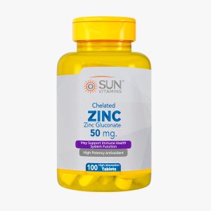 ZINC (Zinc Gluconate) 50 MG x 100 TABLETS - SUN VITAMINS