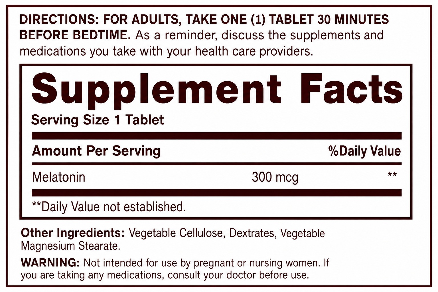 MELATONINA 300 MCG (3mg) 120 TABLETS - SUNDOWN - Imagen 2
