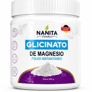 Glicinato de Magnesio (polvo instantaneo) 200 gr - Nanita Foods