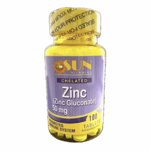 ZINC (Zinc Gluconate) 50 MG x 100 TABLETS - SUN VITAMINS