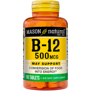 Vitamina B12 500 MCG con calcio - 100 Tabletas