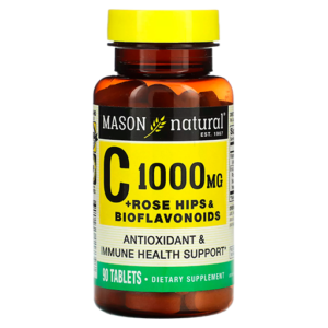 Vitamina C con Rosa Mosqueta y Bioflavonoides, 1000 mg, 90 Tabletas