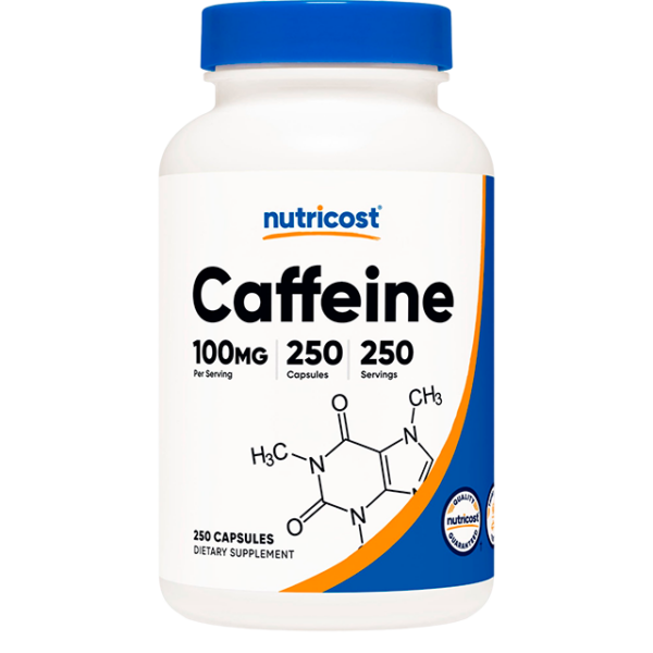 Pastillas de Cafeína 100 Mg X 250 CAPS - NUTRICOST
