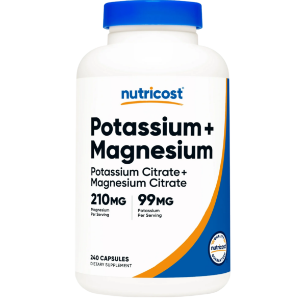 POTASIO (99 mg) Magnesio (210 mg) Citratos, 240 CAPS - NUTRICOST