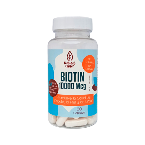 BIOTINA 10,000 mcg x 60 CAPS - NATURAL CENTER