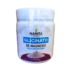 Glicinato de Magnesio (polvo instantaneo) 200 gr - Nanita Foods