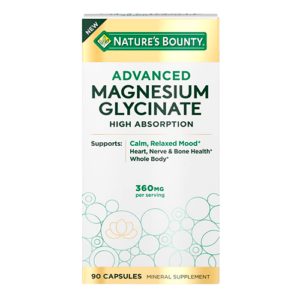 Glicinato de magnesio de alta absorción 360 mg x 90 cápsulas - Nature's Bounty