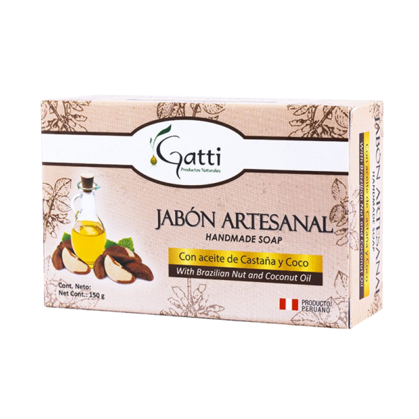 JABON ARTESANAL (Aceite de Castaña y Coco) 150 gr - GATTI