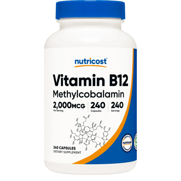 Vitamina B12 (Methylcobalamin) 2000mcg X 240 CAPS - NUTRICOST