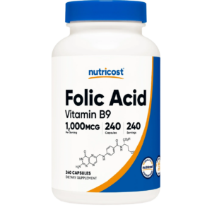 Ácido Fólico (Vitamina B9) 1000 mcg X 240 CAPS - NUTRICOST