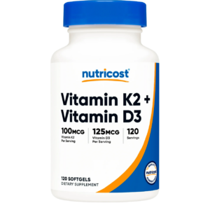 VITAMIN K2 (100 Mcg) + Vitamina D3 (5000 IU) 120 CAPS - NUTRICOST
