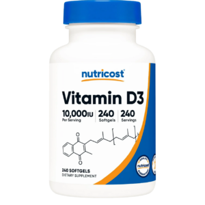 VITAMIN D3 10,000 IU, 240 CAPS - NUTRICOST