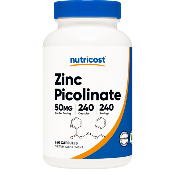 PICOLINATODE ZINC 50 Mg X 240 CAPS - NUTRICOST