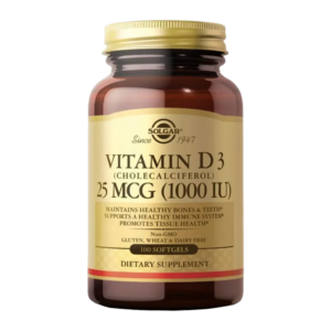 VITAMINA D3 25 MCG x 100 TABLETAS - SOLGAR