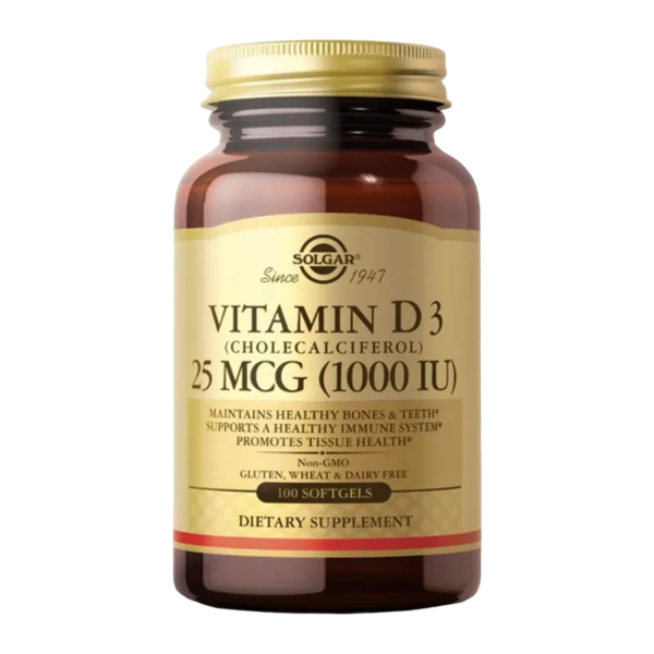 VITAMINA D3 25 MCG x 100 TABLETAS - SOLGAR
