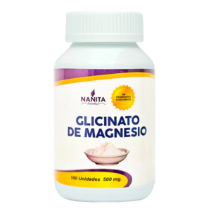 GLICINATO DE MAGNESIO - 500 MG / 100 UNIDADES - Nanita Foods