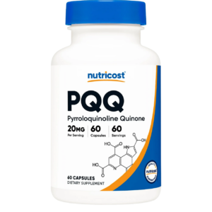 Suplemento de PQQ (Priloquinolina Quinona) 20 Mg X 60 CAPS - NUTRICOST sin OGM, sin Gluten