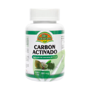 CARBON ACTIVADO (coco) 500 mg x 100 CAPS - BIOAURORA