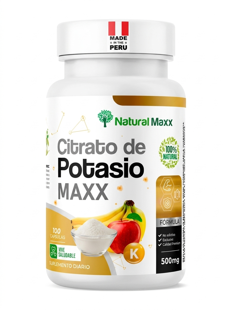 CITRATO DE POTACIO 500 mg x 100 CAPS - NATURAL MAXX - Imagen 2