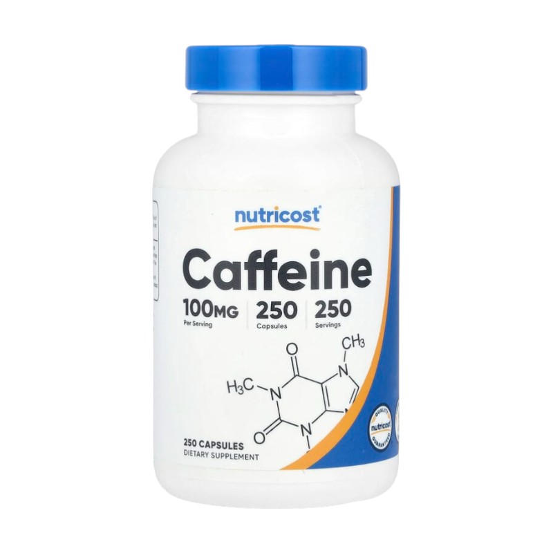 CAFFEINE (Pastillas de Cafeína) 100 MG x 250 CAPS - NUTRICOST - Imagen 3