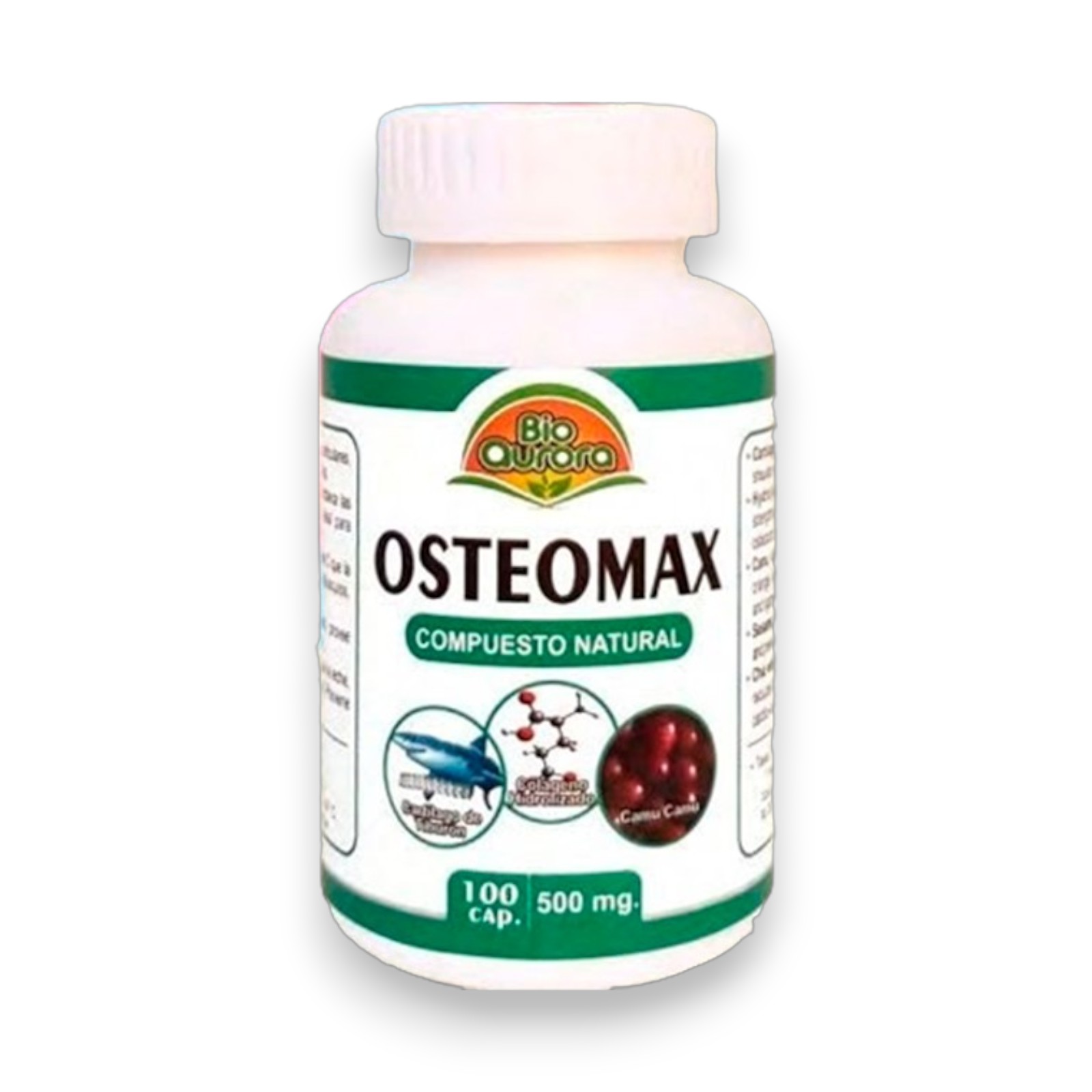 OSTEOMAX 500 MG x 100 CAPS - BIO AURORA - Imagen 2
