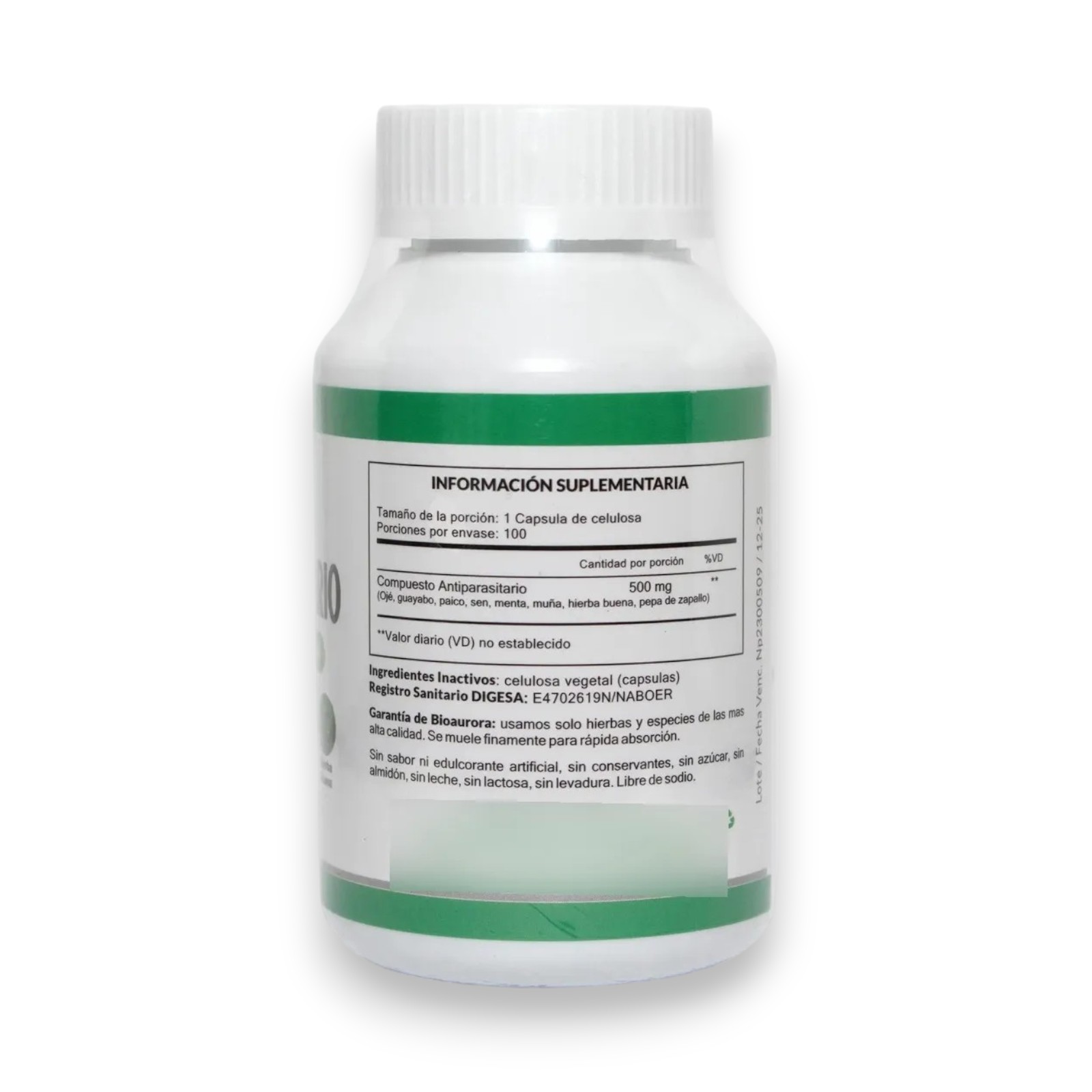 ANTIPARASITARIO 500 MG x 100 CAPS - BIO AURORA - Imagen 3