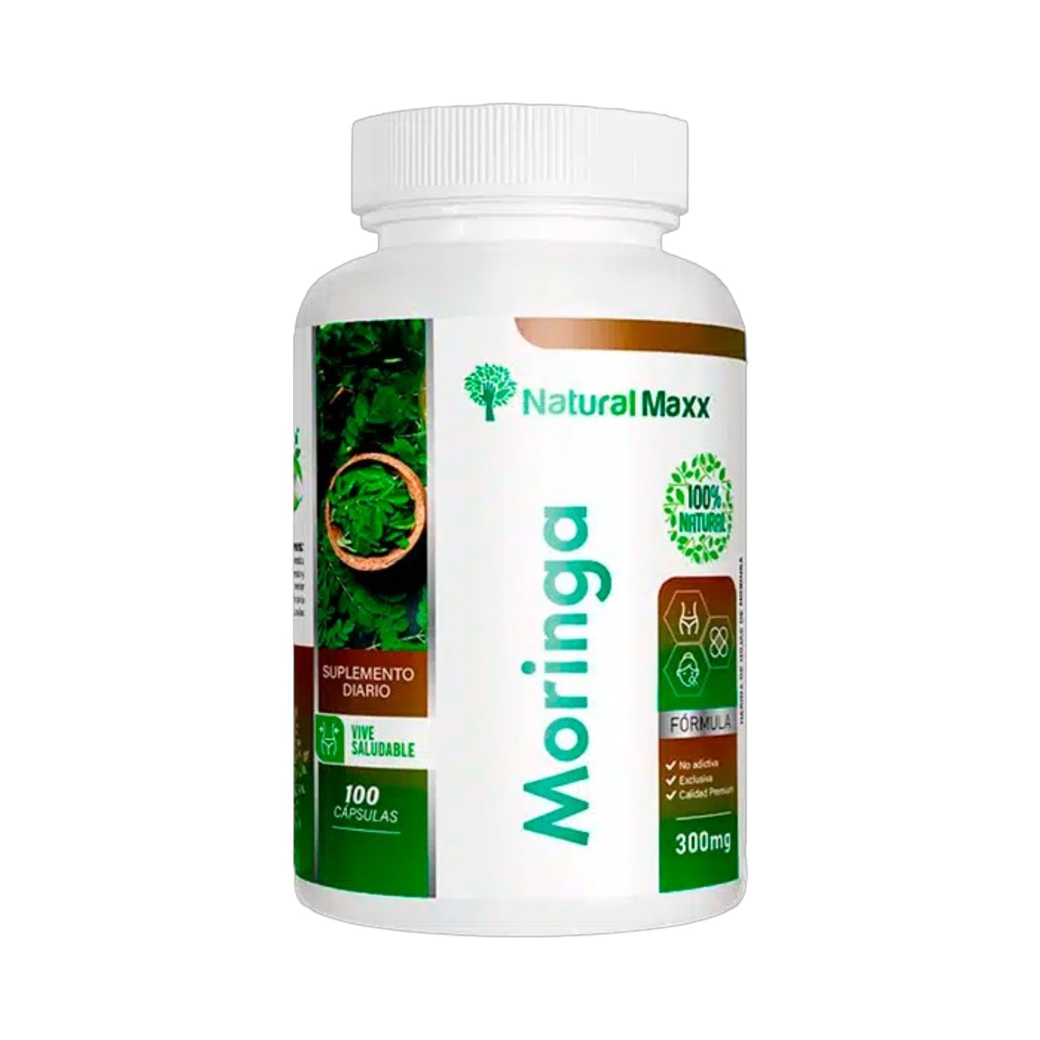MORINGA 300MG x 100 CAPS - NATURAL MAXX - Imagen 2