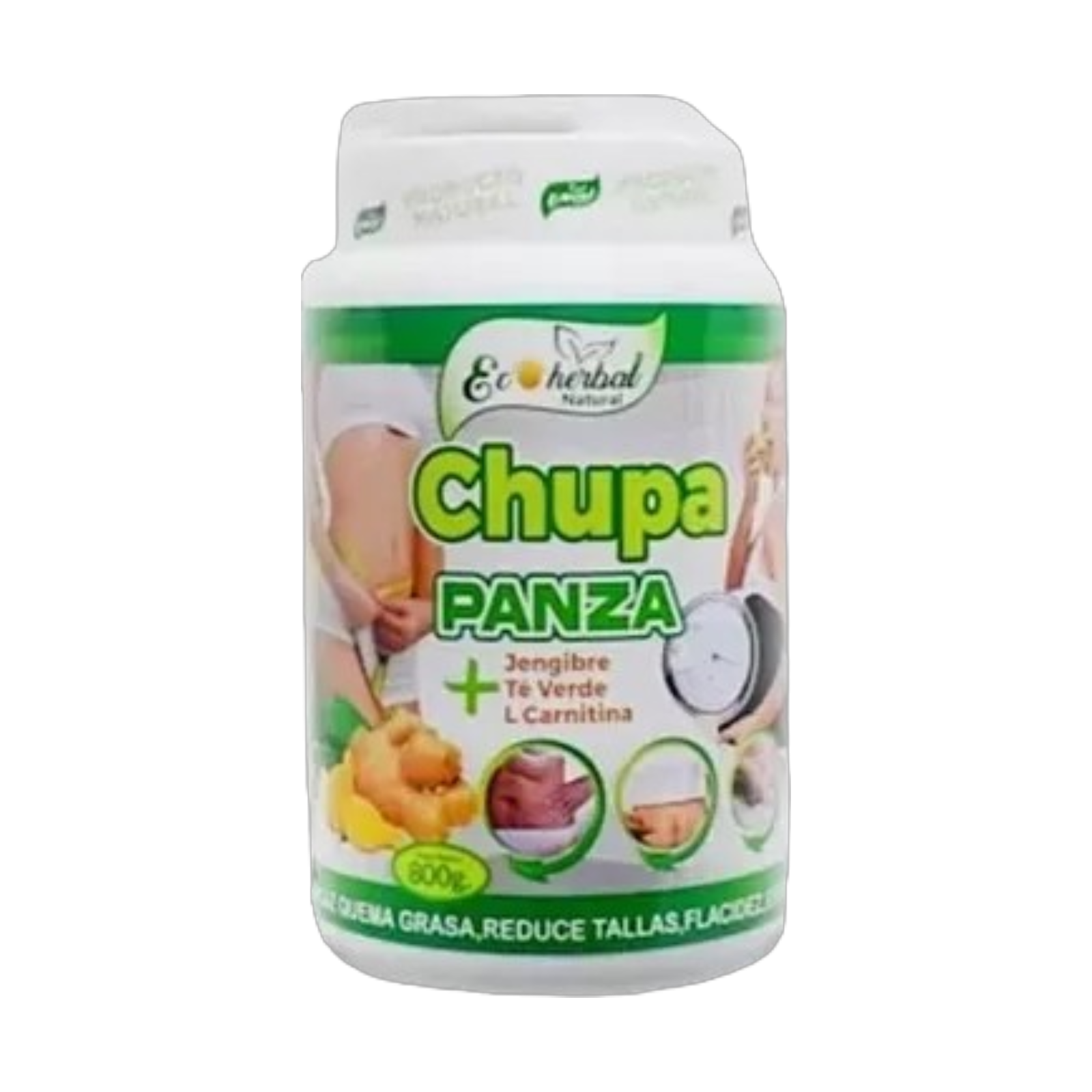 Chupapanza + Jengibre, te verde y L-carnitina 800gr - Ecoherbal Natural - Imagen 2