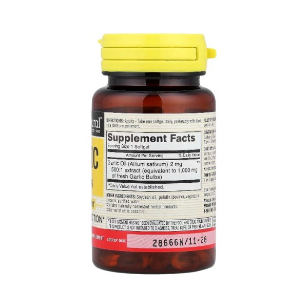 GARLIC 1000 MG x 100 CAPS - MASON NATURAL - Imagen 3